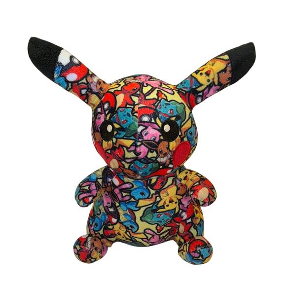 Pokemon Other - Pokemon Print Pikachu Plush Toy Multi Color, No Tag